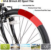 HH HILAND 24 Bicicleta de montaña de 26 pulgadas y 21 velocidades HH HILAND 24 Bicicleta de montaña de 26 pulgadas y 21 velocidades
