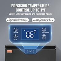 Congelador de pecho para garaje de 5.0 pies cúbicos, congelador compacto solo ajustable 7 termostatos y cesta extraíble, ahorro de energía para garaje, sótano, dormitorio, apartamento, cocina Congelador de pecho para garaje de 5.0 pies cúbicos, congelador compacto solo ajustable 7 termostatos y cesta extraíble, ahorro de energía para garaje, sótano, dormitorio, apartamento, cocina