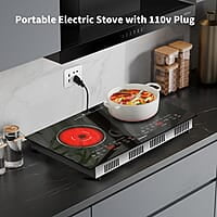 Estufa eléctrica de 2 quemadores de 110 V, 24 pulgadas Estufa eléctrica de 2 quemadores de 110 V, 24 pulgadas