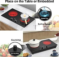 VBGK Cocina eléctrica, quemador eléctrico de 2400 W VBGK Cocina eléctrica, quemador eléctrico de 2400 W