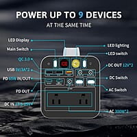 Estación de energía portátil de 300 W, de 299.7 Wh con salida de CA Estación de energía portátil de 300 W, de 299.7 Wh con salida de CA