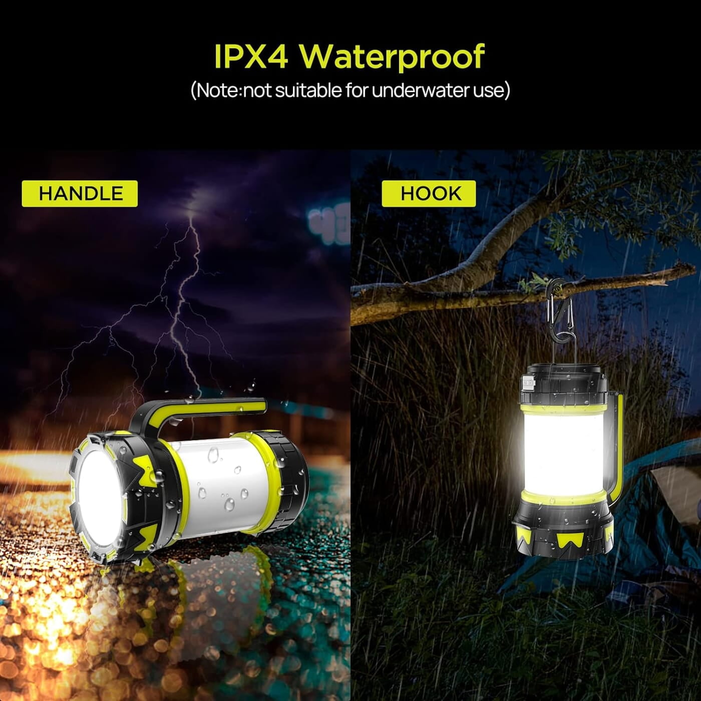 Foco LED Recargable 2100LM Con Batería 5000mAh - Imán, 360° Giratorio, 6 Modos, IP44, Para Taller O Camping Wuben G5