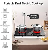 VBGK Cocina eléctrica, estufa eléctrica de 110 V 2400 W VBGK Cocina eléctrica, estufa eléctrica de 110 V 2400 W