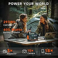 Estación de energía portátil de 600 W, 293 Wh generador portátil Estación de energía portátil de 600 W, 293 Wh generador portátil