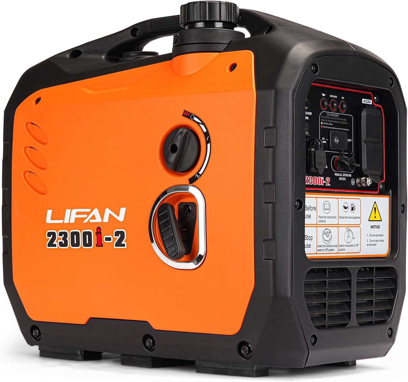 LIFAN Generador de gasolina súper silencioso de 2300W, salida USB LIFAN Generador de gasolina súper silencioso de 2300W, salida USB