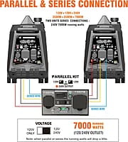 GENMAX Generador de combustible dual, motor ultra silencioso GENMAX Generador de combustible dual, motor ultra silencioso