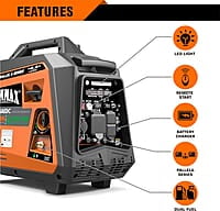 GENMAX Generador de combustible dual, motor ultra silencioso GENMAX Generador de combustible dual, motor ultra silencioso