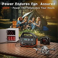 Estación de energía portátil de 600 W, 293 Wh generador portátil Estación de energía portátil de 600 W, 293 Wh generador portátil