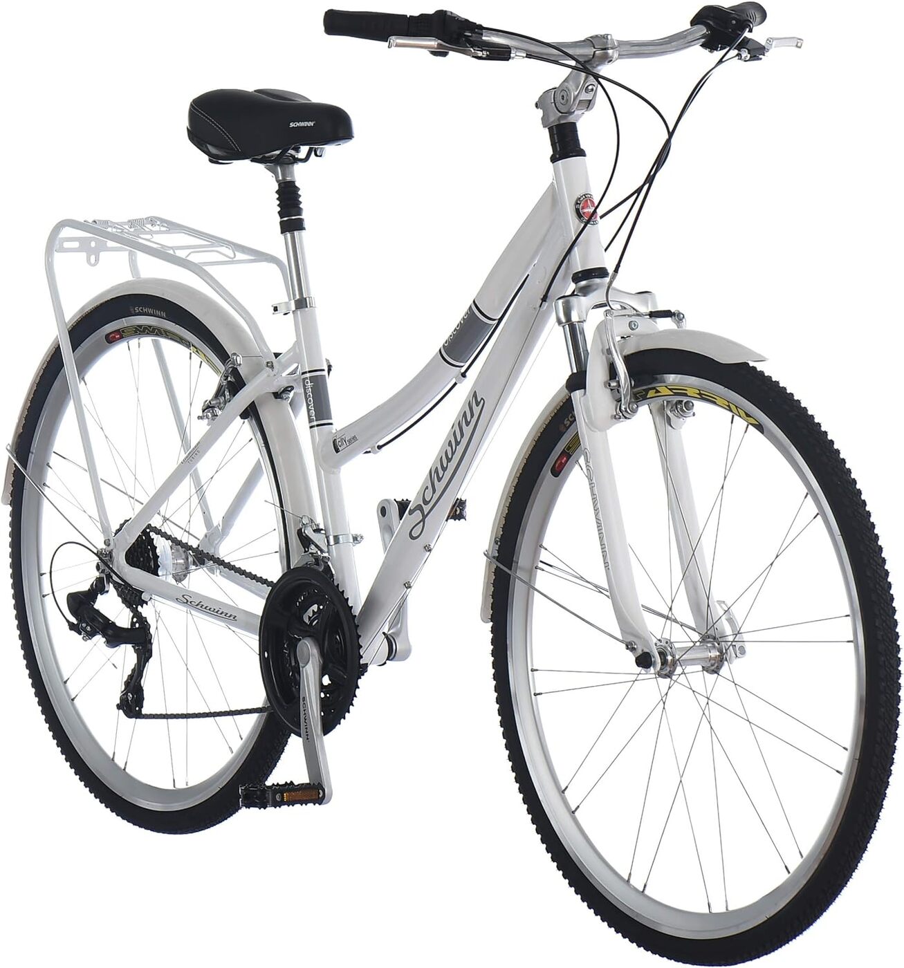 Schwinn Bicicleta híbrida para adultos de 21 velocidades Schwinn Bicicleta híbrida para adultos de 21 velocidades