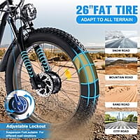 PHILODO Bicicleta eléctrica para adultos, bicicleta eléctrica de 26 pulgadas, bicicleta eléctrica de montaña de 1000 W, 48 V/17.5 Ah, batería extraíble, 31 MPH, bicicletas eléctricas de 21 velocidades PHILODO Bicicleta eléctrica para adultos, bicicleta eléctrica de 26 pulgadas, bicicleta eléctrica de montaña de 1000 W, 48 V/17.5 Ah, batería extraíble, 31 MPH, bicicletas eléctricas de 21 velocidades
