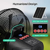 Ventilador recargable de 12 pulgadas, ventilador alimentado por panel solar, luz LED, panel solar de 3 W, ventilador solar recargable portátil, ventilador solar con LED para acampar al aire libre Ventilador recargable de 12 pulgadas, ventilador alimentado por panel solar, luz LED, panel solar de 3 W, ventilador solar recargable portátil, ventilador solar con LED para acampar al aire libre