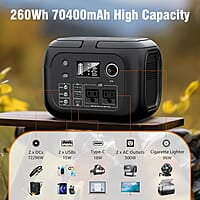 SINKEU Generador solar de 300 W y panel solar plegable de 40 W SINKEU Generador solar de 300 W y panel solar plegable de 40 W