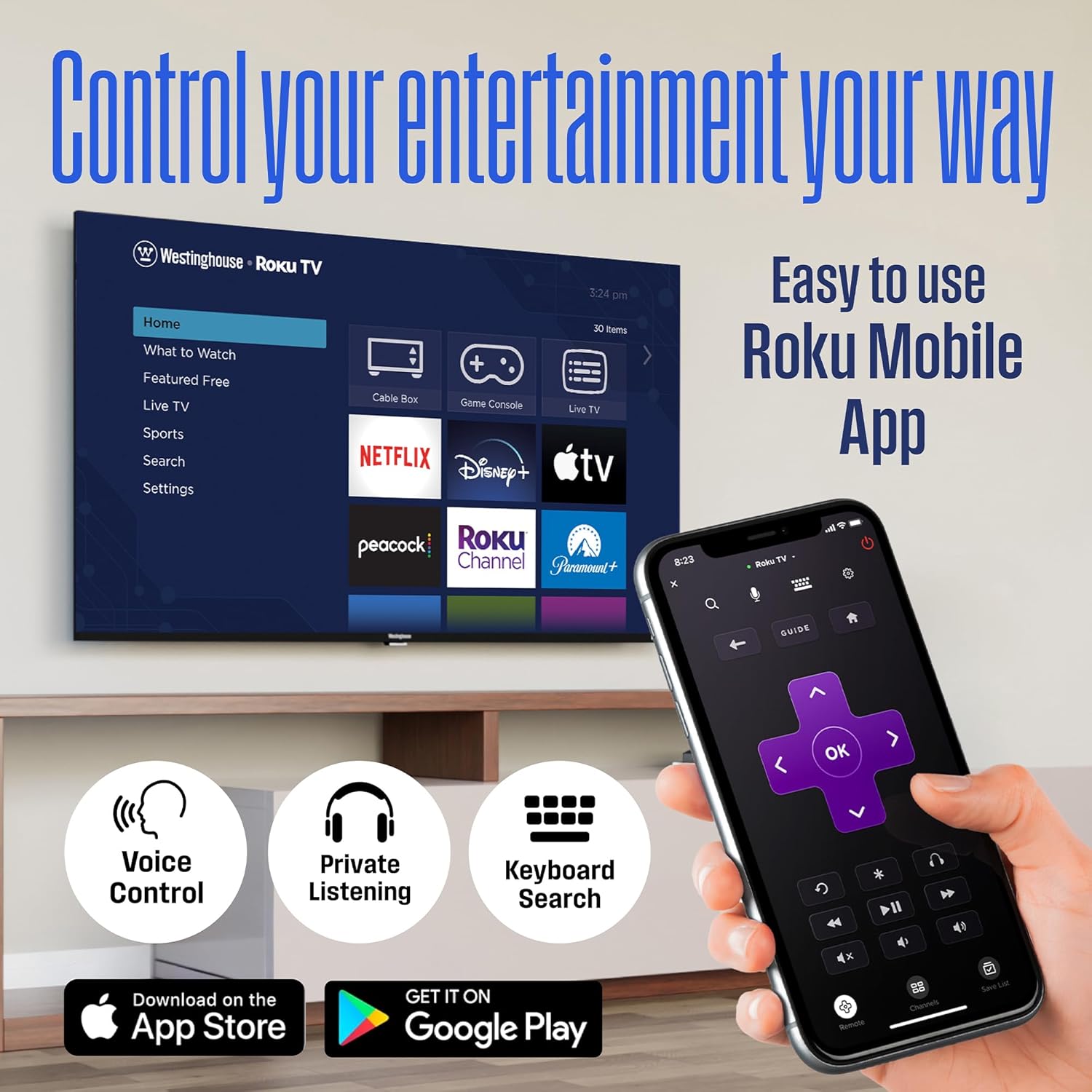 Westinghouse Edgeless Roku TV - Smart TV de 43 pulgadas Westinghouse Edgeless Roku TV - Smart TV de 43 pulgadas
