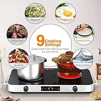 VBGK Cocina eléctrica, estufa eléctrica de 110 V 2200 W VBGK Cocina eléctrica, estufa eléctrica de 110 V 2200 W