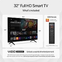 VIZIO Smart TV Full HD 1080p Serie D de 32 pulgadas con Apple AirPlay y Chromecast integrados, compatibilidad con Alexa, D32fM-K01, modelo 2023 VIZIO Smart TV Full HD 1080p Serie D de 32 pulgadas con Apple AirPlay y Chromecast integrados, compatibilidad con Alexa, D32fM-K01, modelo 2023
