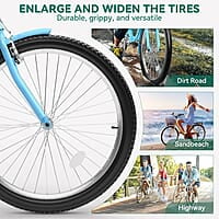 YITAHOME Bicicleta de crucero con marcode 26 pulgadas YITAHOME Bicicleta de crucero con marcode 26 pulgadas