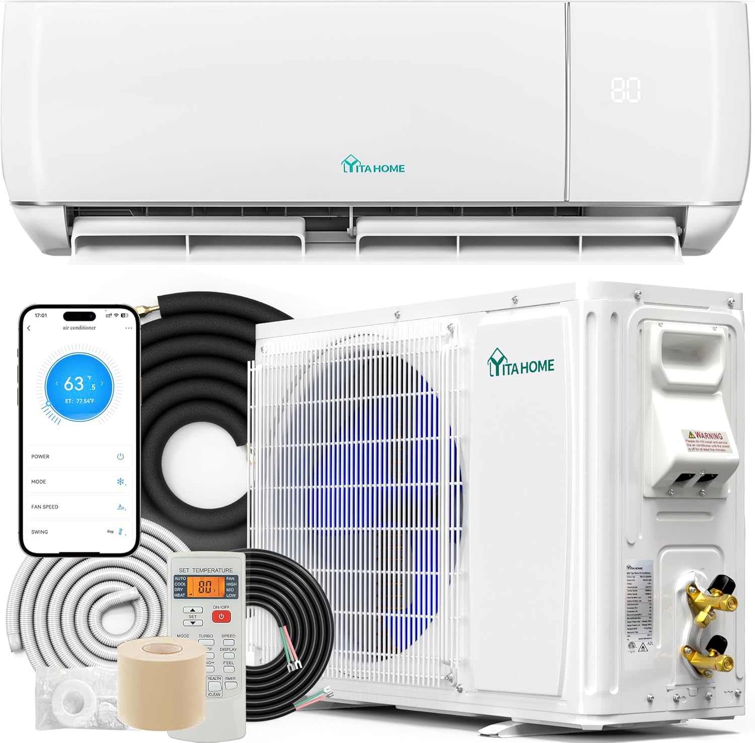 YITAHOME aire acondicionado dividido de 12000 BTU