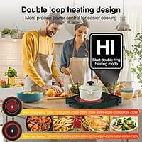 VBGK Cocina eléctrica, estufa eléctrica de 1800 W con 9 niveles VBGK Cocina eléctrica, estufa eléctrica de 1800 W con 9 niveles