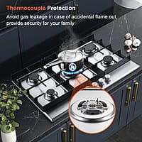 Placa de cocina de gas de 30 pulgadas con 5 quemadores Placa de cocina de gas de 30 pulgadas con 5 quemadores