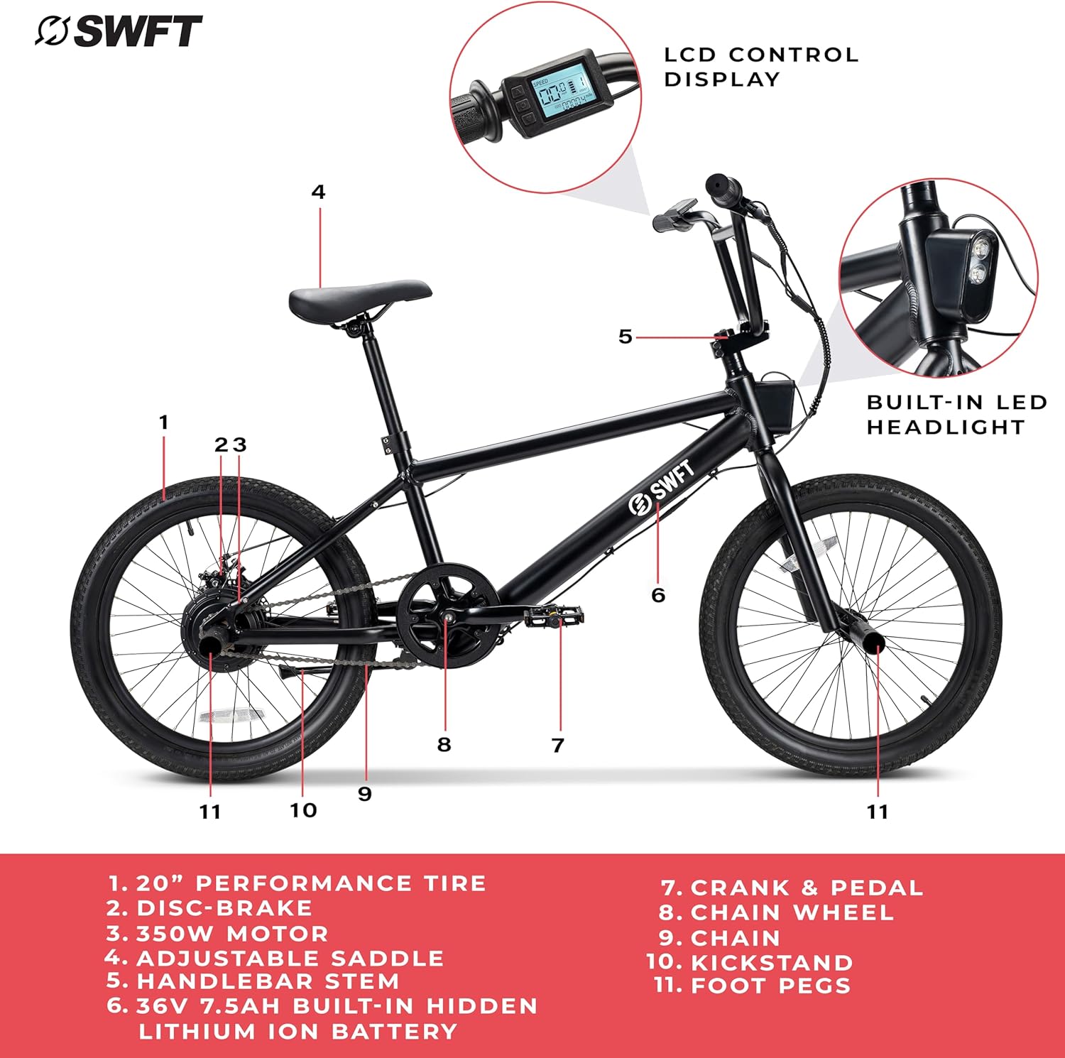 Bicicleta BMX eléctrica, ruedas de rendimiento de 20 mph Bicicleta BMX eléctrica, ruedas de rendimiento de 20 mph