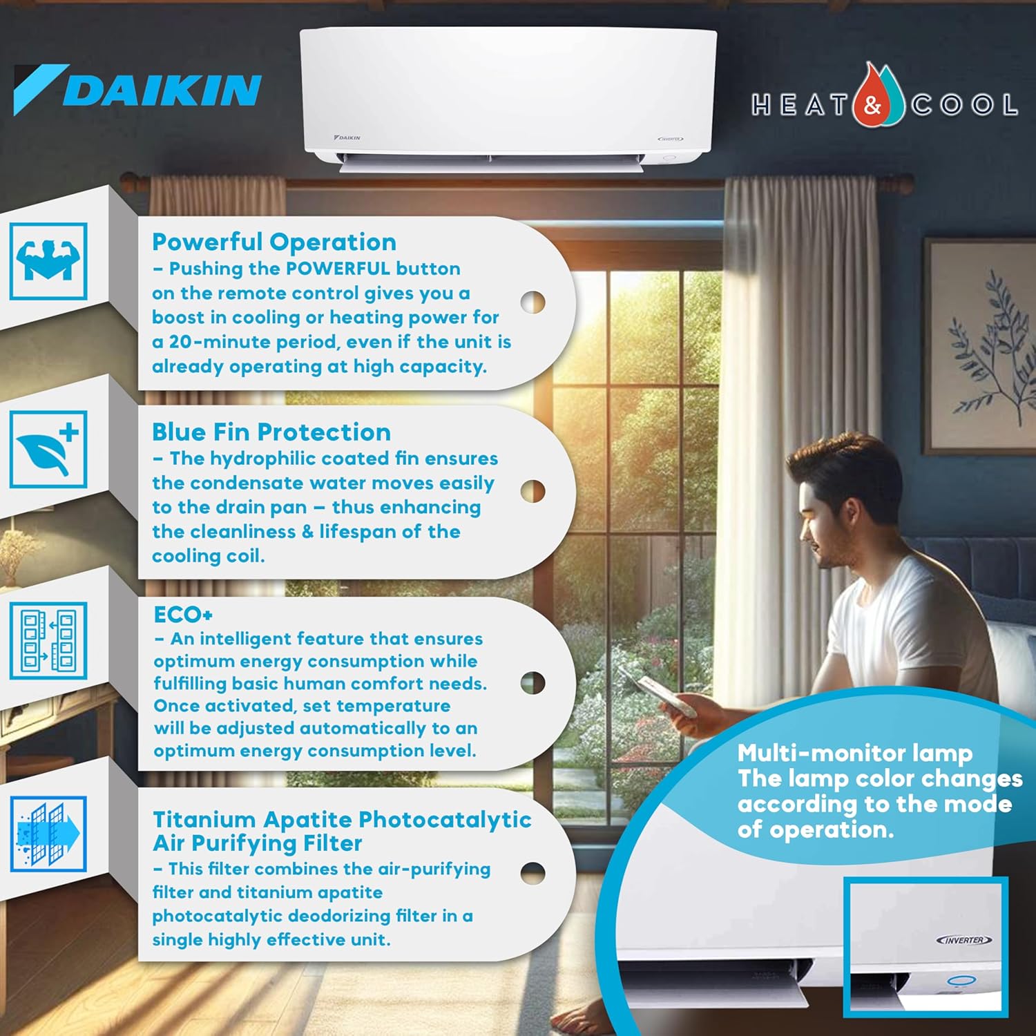 Daikin 12,000 BTU 18 SEER2 Entra R32 Series sin conductos Daikin 12,000 BTU 18 SEER2 Entra R32 Series sin conductos