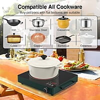 VBGK Cocina eléctrica, estufa eléctrica de 1800 W con 9 niveles VBGK Cocina eléctrica, estufa eléctrica de 1800 W con 9 niveles