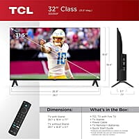 Insignia - Clase de 32" (31-1/2" Diag.) - LED - 720p - 60Hz - HDTV Insignia - Clase de 32" (31-1/2" Diag.) - LED - 720p - 60Hz - HDTV