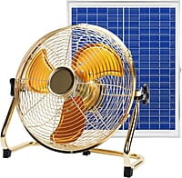 Ventilador de piso recargable solar portátil de 14 pulgadas, 15600 mAh 20 W, ventilador de panel solar alimentado por batería para campamento al aire libre, inclinación de 360° Ventilador de piso recargable solar portátil de 14 pulgadas, 15600 mAh 20 W, ventilador de panel solar alimentado por batería para campamento al aire libre, inclinación de 360°
