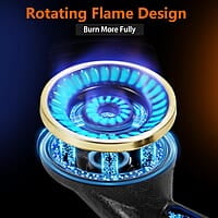 Estufa de propano de 2 quemadores de vidrio templado