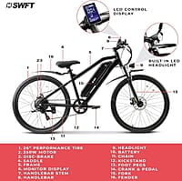 HILAND Rockshark bicicleta eléctrica para adultos, bicicleta eléctrica de montaña de 27.5 pulgadas con batería extraíble de 10.4 Ah, motor de 350 W 36 V, 21 velocidades 20 MPH Ebike HILAND Rockshark bicicleta eléctrica para adultos, bicicleta eléctrica de montaña de 27.5 pulgadas con batería extraíble de 10.4 Ah, motor de 350 W 36 V, 21 velocidades 20 MPH Ebike