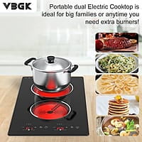 VBGK Placa de cocina eléctrica, estufa de 12 pulgadas VBGK Placa de cocina eléctrica, estufa de 12 pulgadas