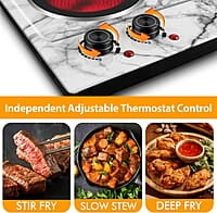 CUSIMAX - Placa eléctrica de doble quemador, 1800 W CUSIMAX - Placa eléctrica de doble quemador, 1800 W