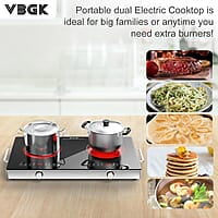 VBGK Cocina eléctrica, estufa eléctrica de 110 V 2400 W VBGK Cocina eléctrica, estufa eléctrica de 110 V 2400 W