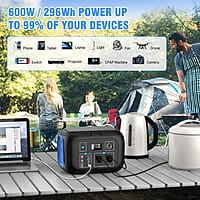 Estación de energía portátil, banco de energía de 600 W Estación de energía portátil, banco de energía de 600 W