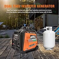 GENMAX Generador de combustible dual, motor ultra silencioso GENMAX Generador de combustible dual, motor ultra silencioso