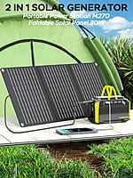 MARBERO Generador solar de 150 W de pico portátil con panel solar MARBERO Generador solar de 150 W de pico portátil con panel solar